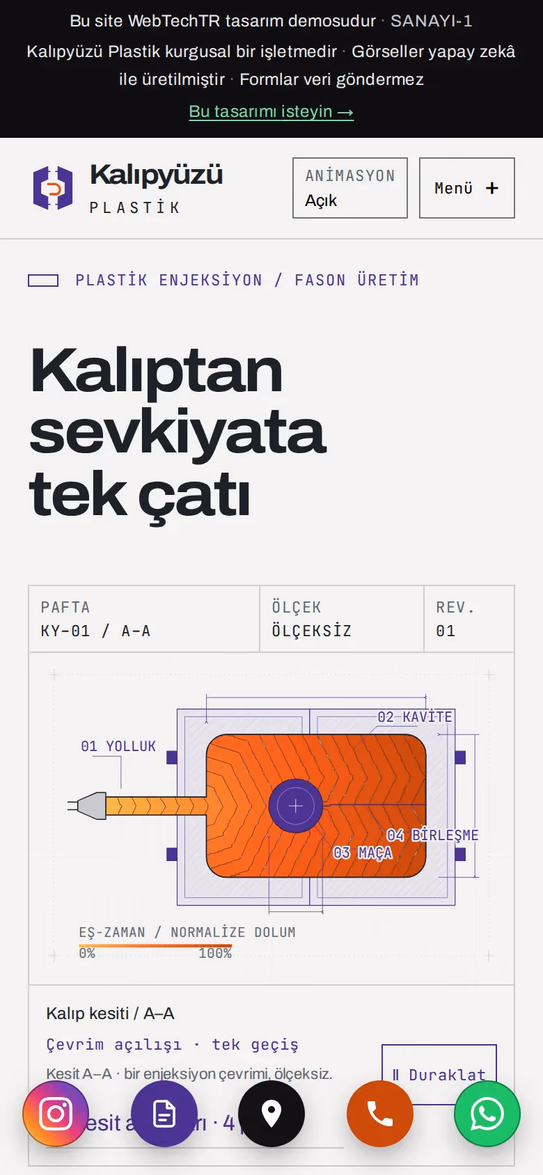 Kalıpyüzü Plastik tasarımının telefon görünümü (Sanayi)