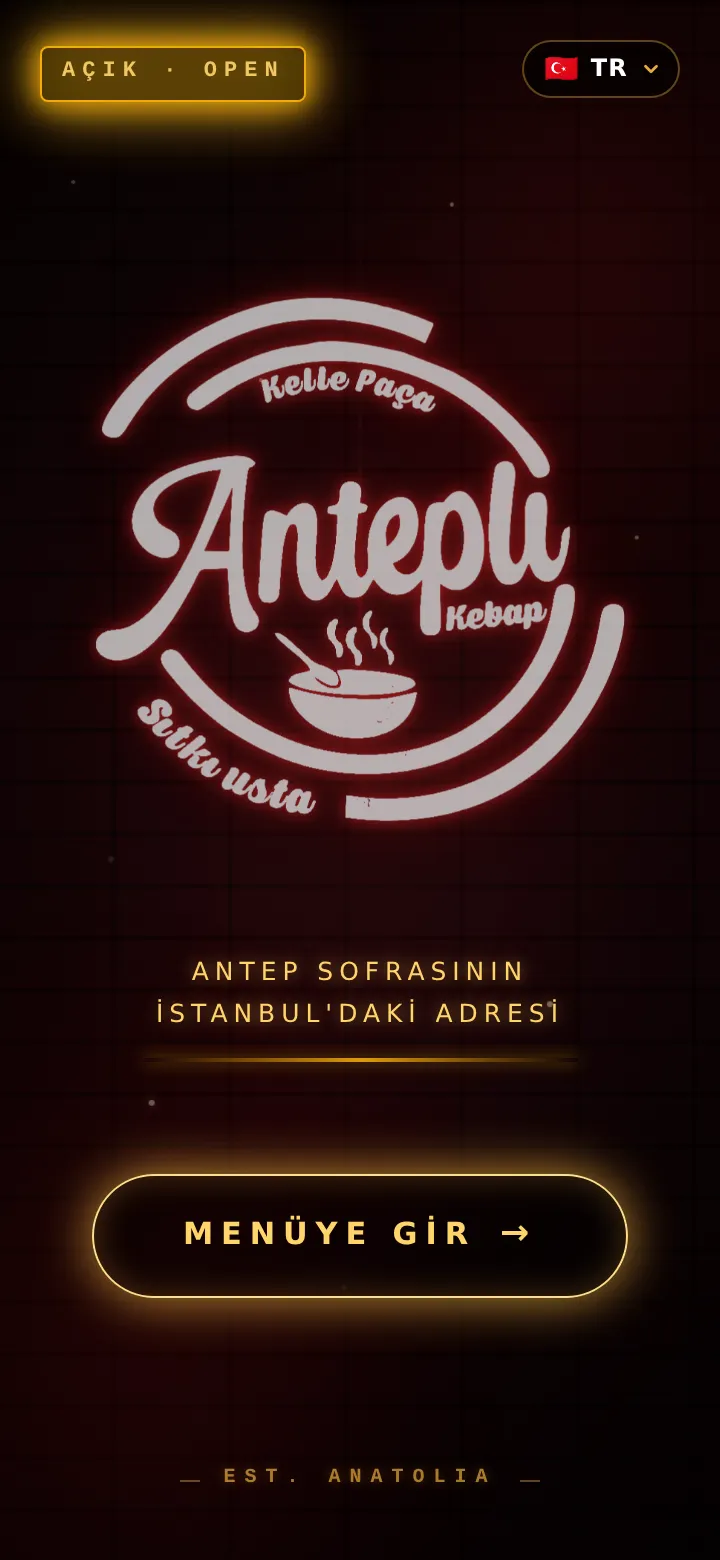 Antepli Kebap menü önizleme