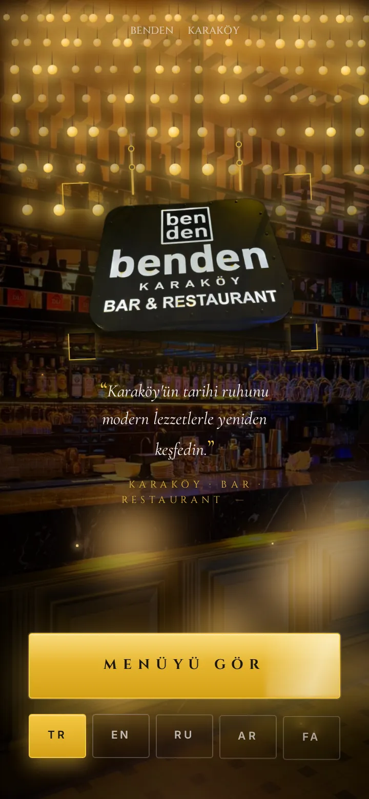 Benden Karaköy menü önizleme