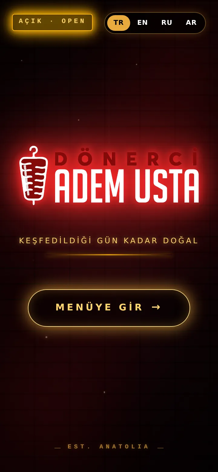 Dönerci Adem Usta menü önizleme