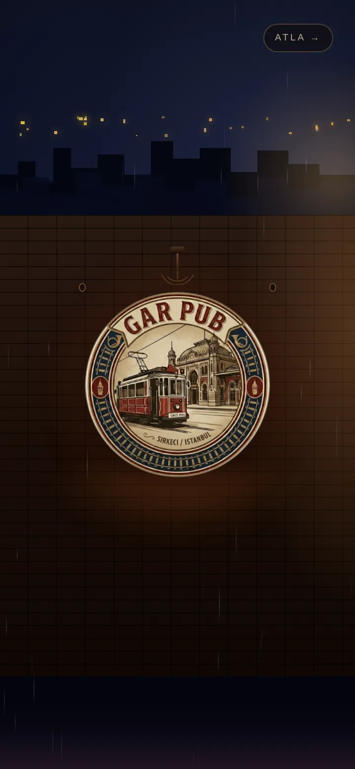Gar Pub menü önizleme