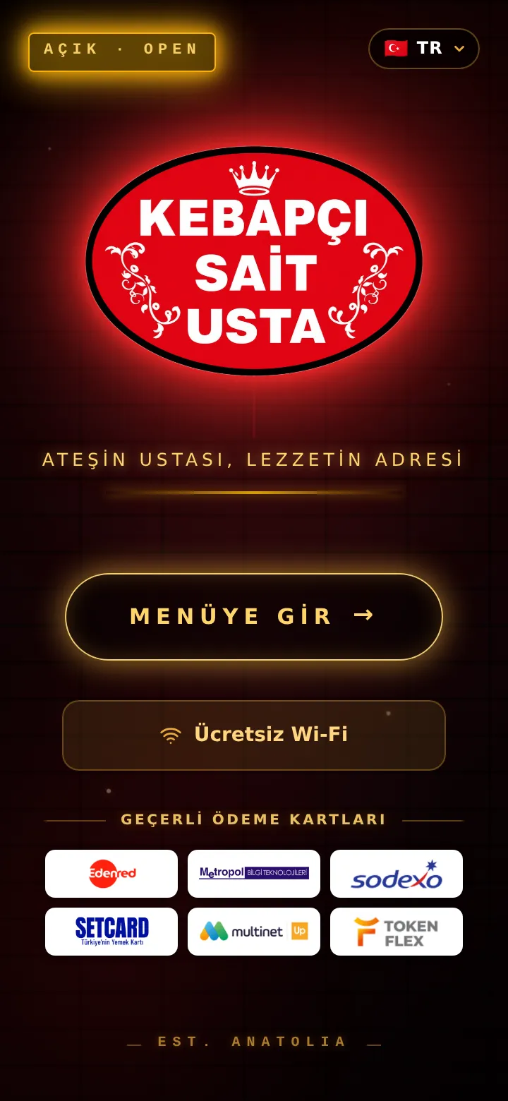 Kebapçı Sait Usta menü önizleme