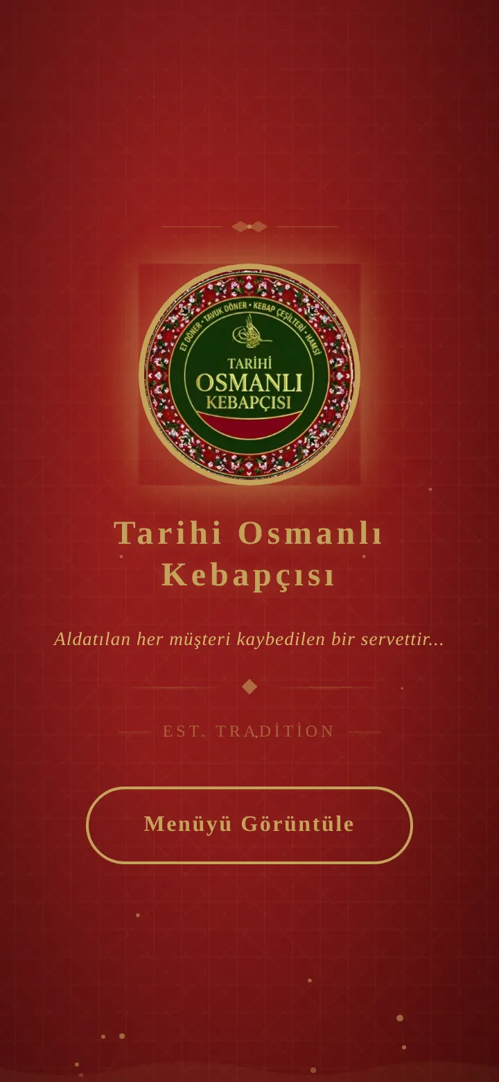 Tarihi Osmanlı Kebapçısı menü önizleme