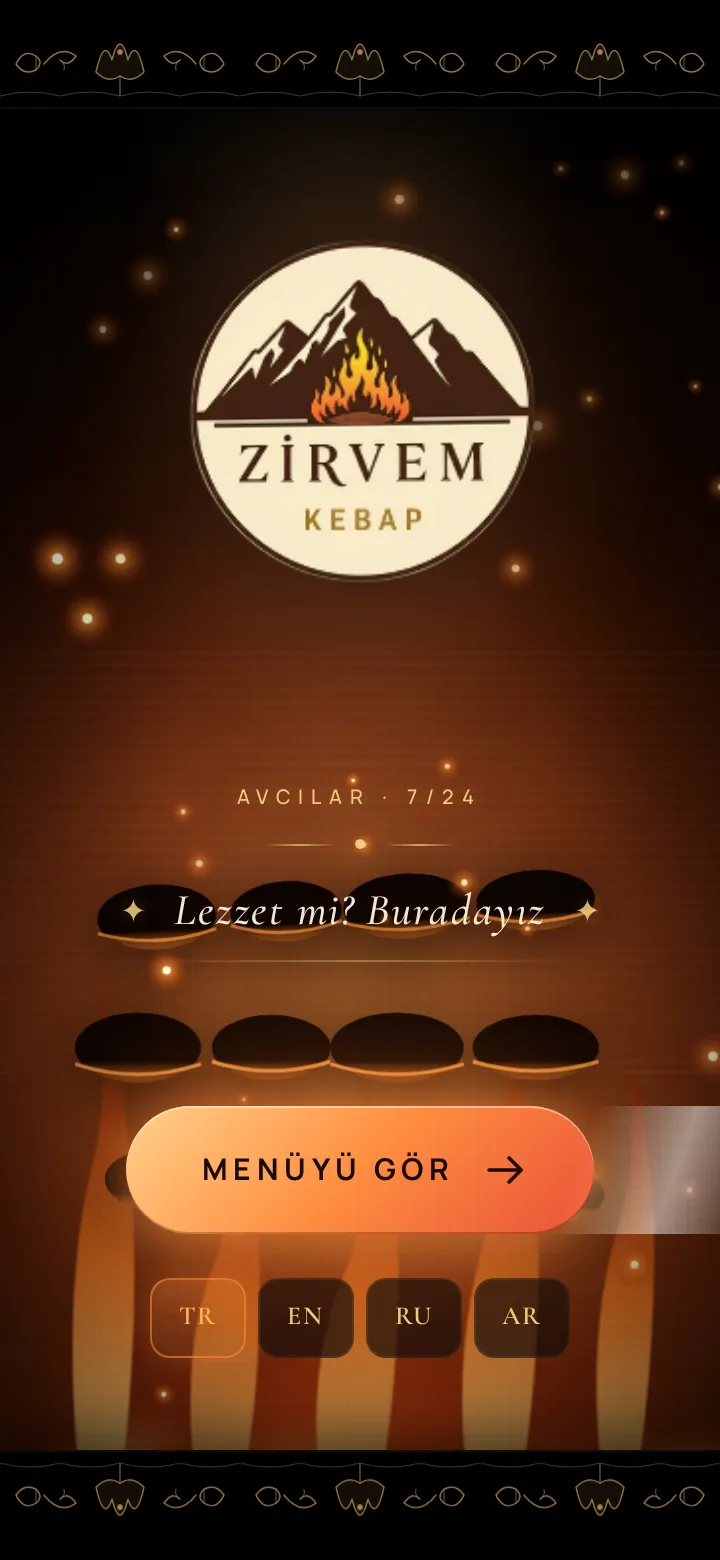 Zirvem Kebap menü önizleme