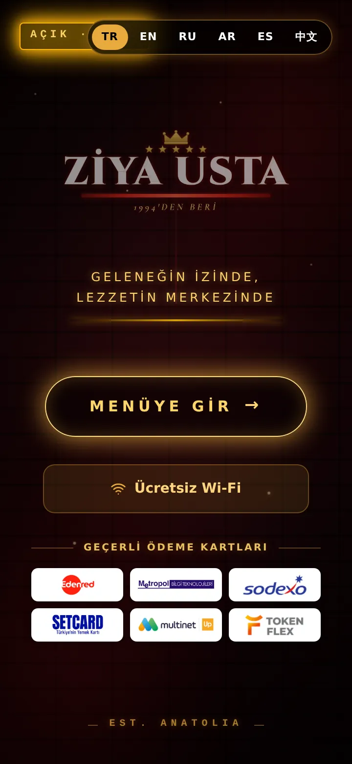 Ziya Usta menü önizleme